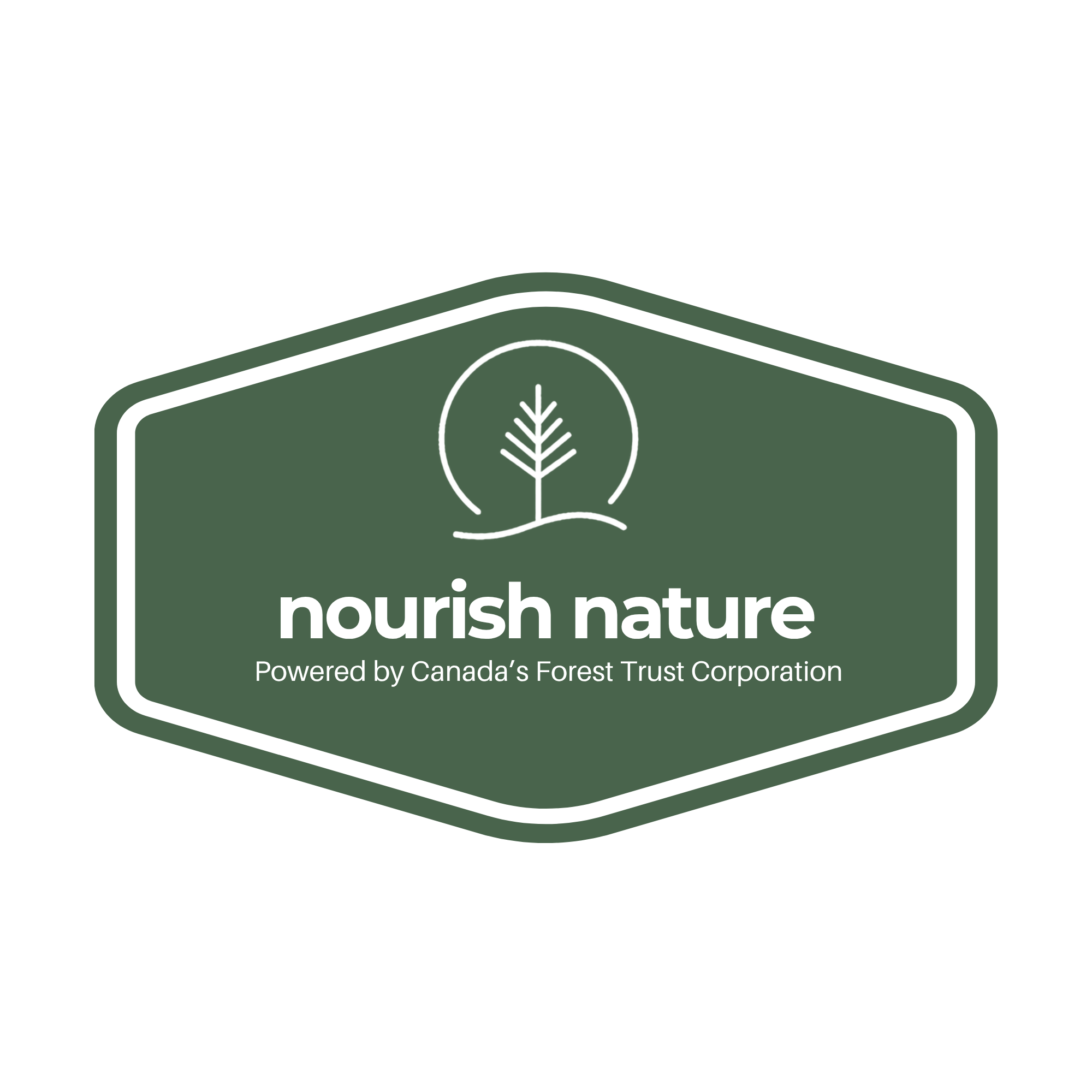 Nourish Nature website badge, powered by Canada's Forest Trust Corporation